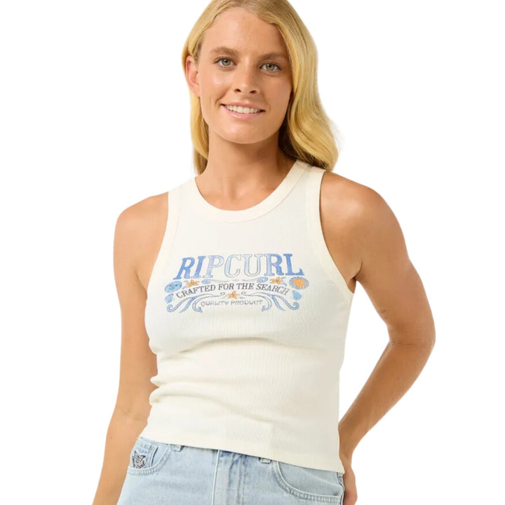 Rip Curl Luna Ribbed Tank Bone