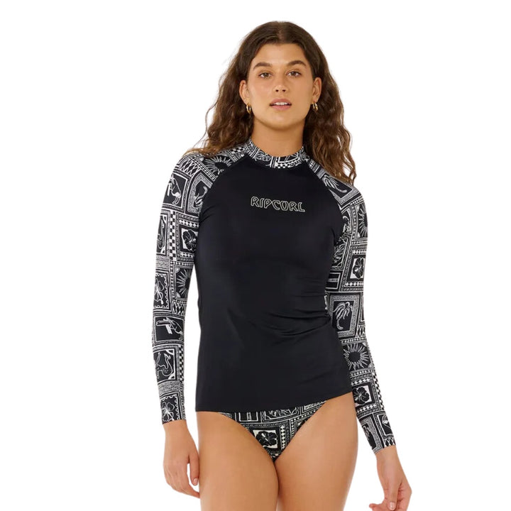 Rip Curl Mermaid Beach UPF Rashguard Black