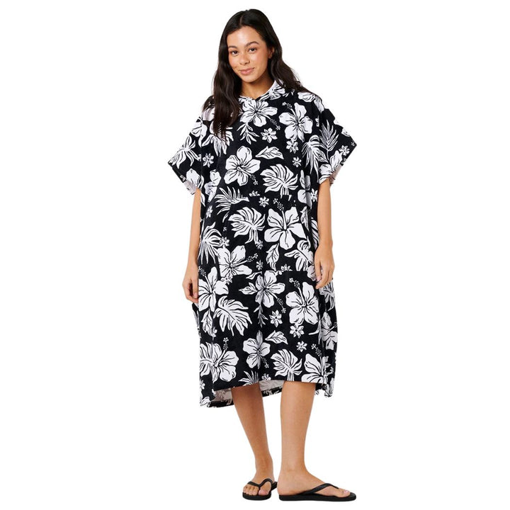 Rip Curl Mixed Hooded Towel Black White