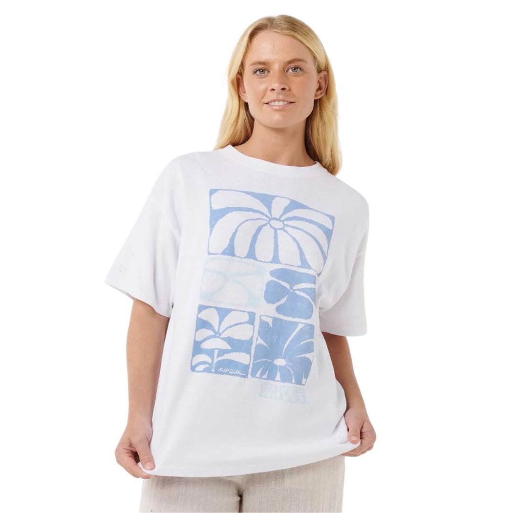 Rip Curl Oceanic Heritage Tee Optical White
