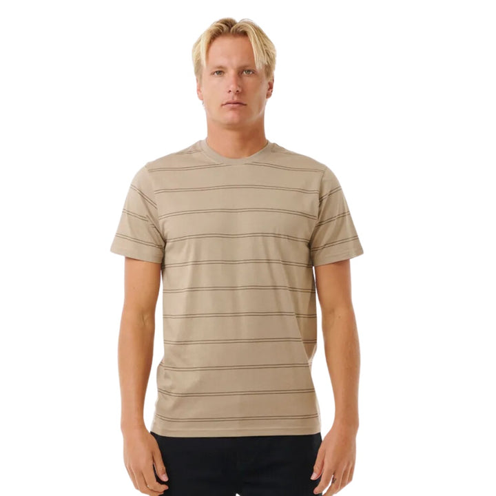 Rip Curl Plain Stripe Tee Sand Dune