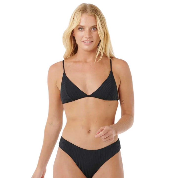 Rip Curl Premium Surf Banded Fixed Tri Top Black