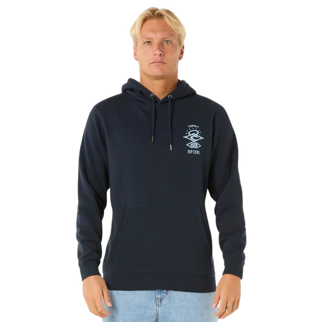 Rip Curl Search Icon Hood Navy Grey