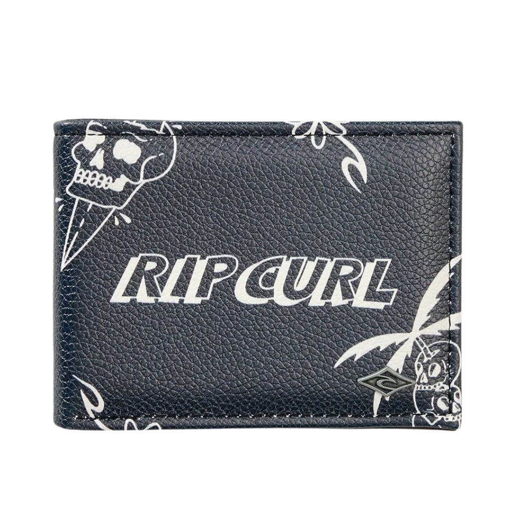 Rip Curl Sessions PU Slim Wallet Black White