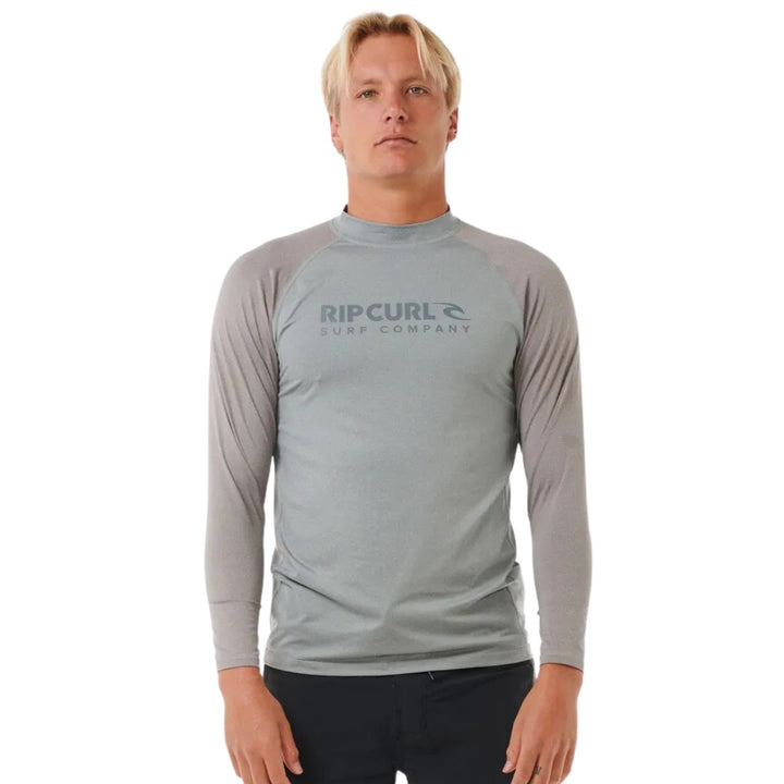 Rip Curl Shock UPF LS Rash Vest Light Grey Marle