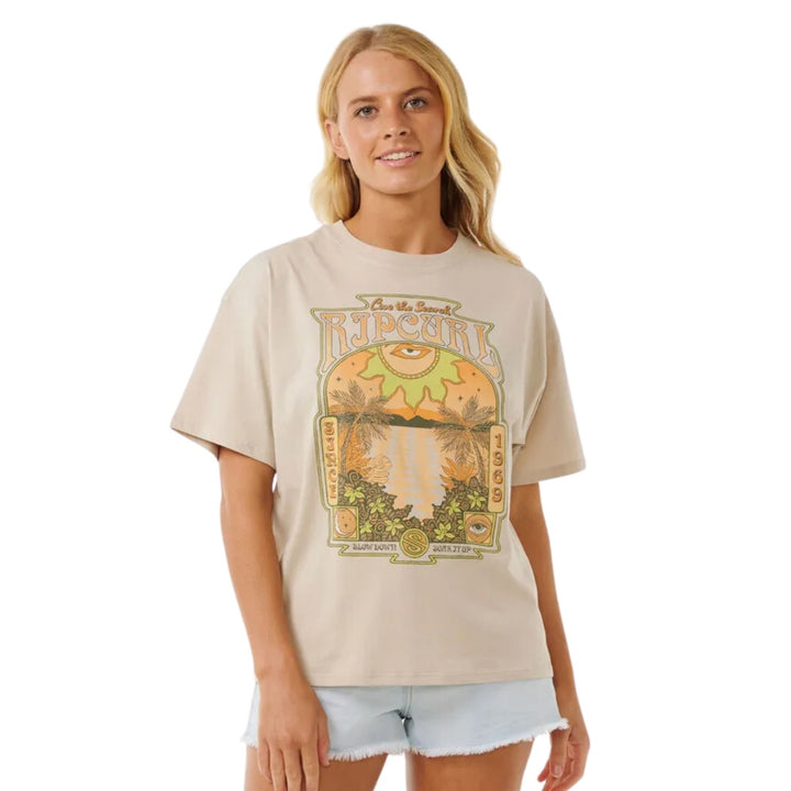  Rip Curl Slow Down Heritage Tee Natural