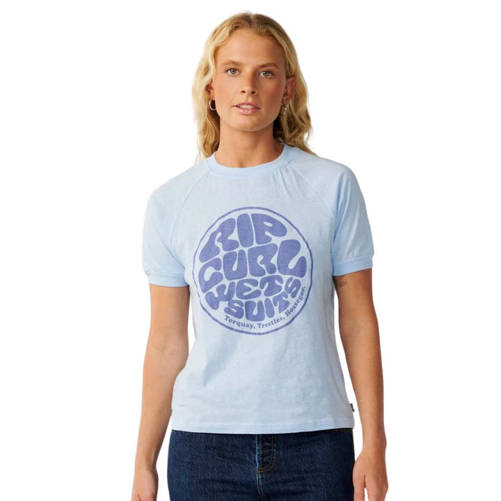 Rip Curl Stephanie Gilmore Wettie Ringer Tee Sky Blue