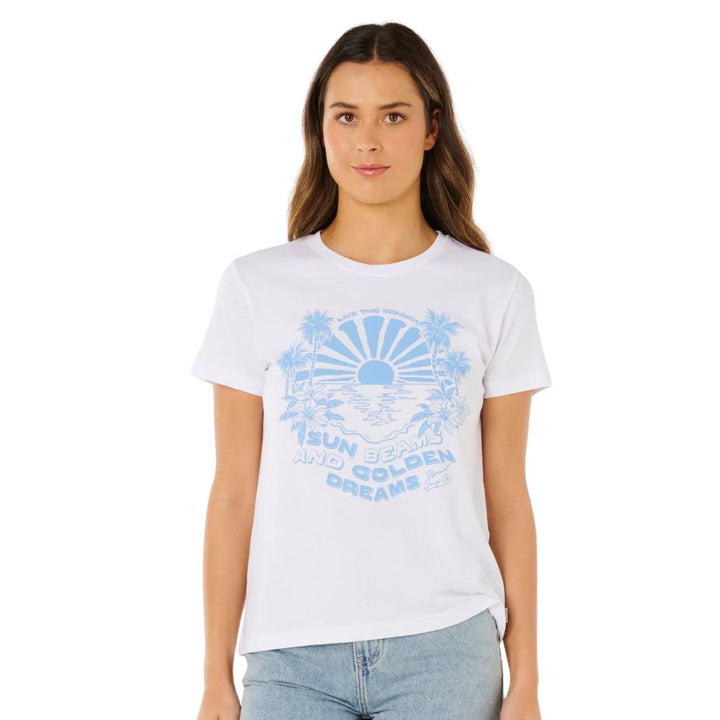 Rip Curl Sun Beams Standard Tee Optical White