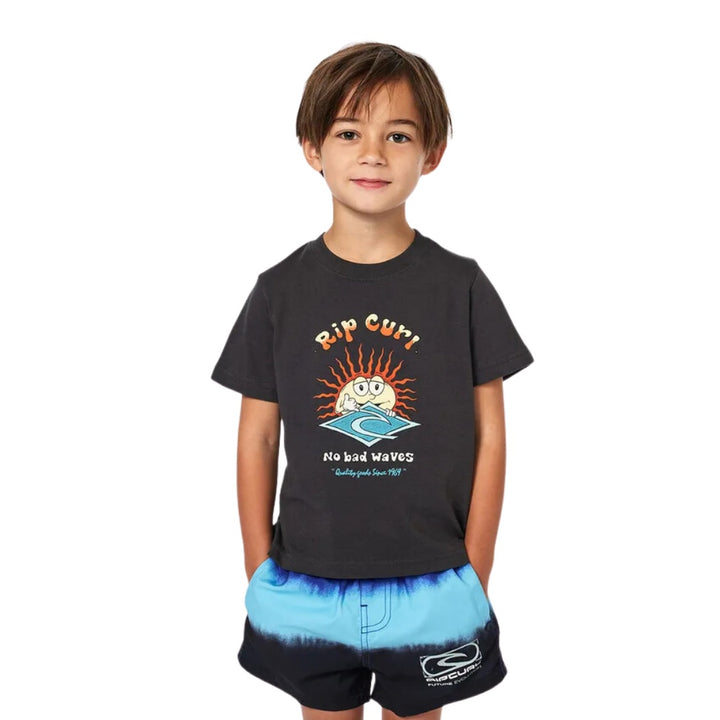 Rip Curl Sun Shaka Tee Boy Washed Black