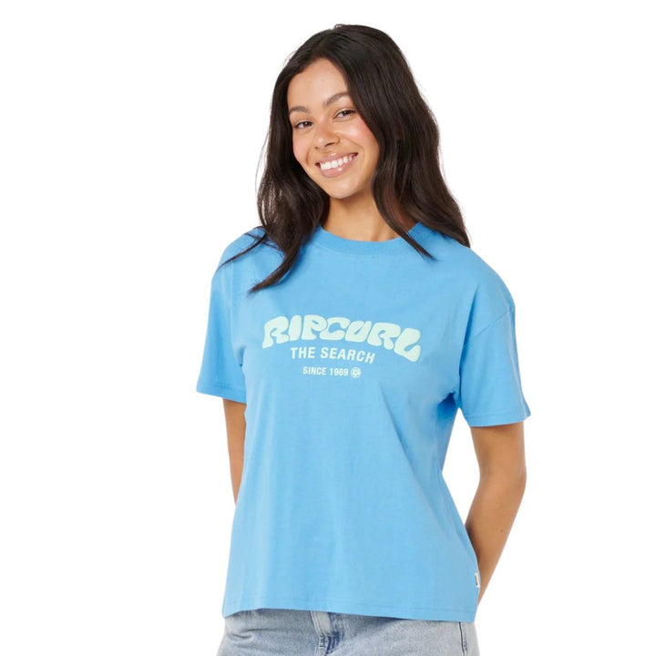 Rip Curl Surf Puff Relaxed Tee Azure Blue