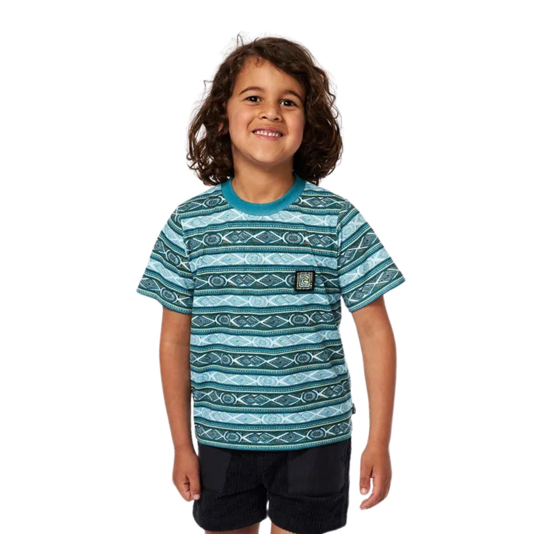 Rip Curl Tube Stripe Tee Boy Ocean