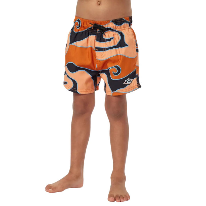  Rip Curl Tube Town Waves Volley Boy Orange Amber