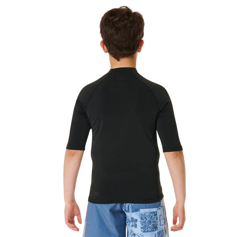 Rip Curl Boys Icons UV Brushed SS Rashvest Black