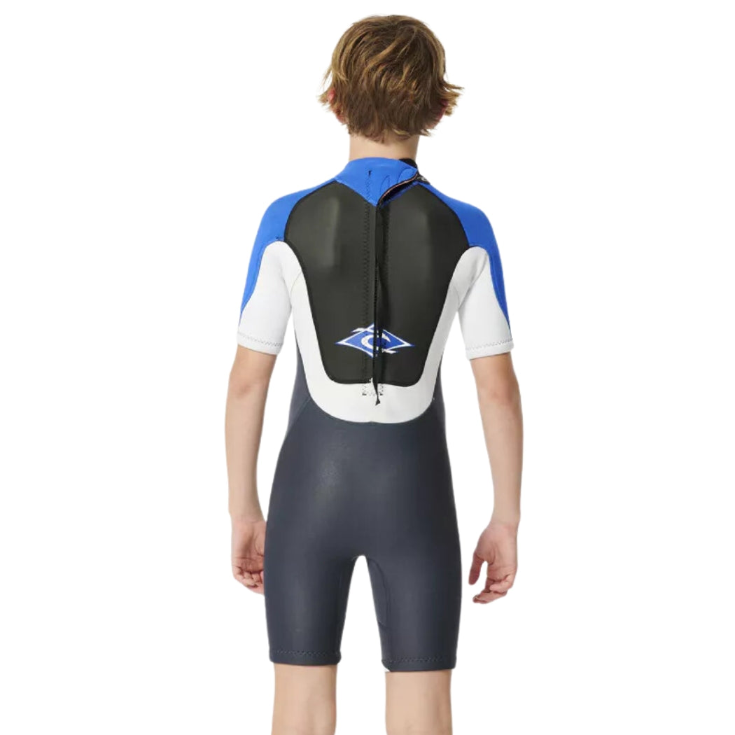 Rip Curl Boys Omega Back Zip Spring Suit Blue 
