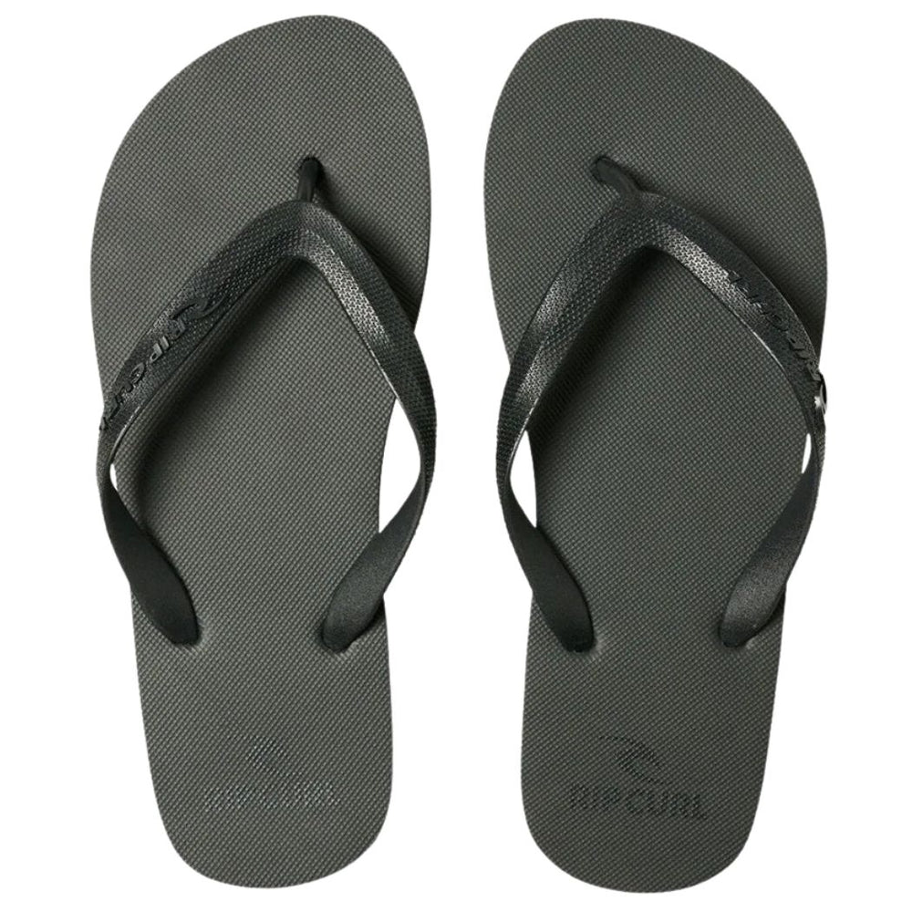 Rip Curl Brand Logo Bloom Open Toe Thongs Black