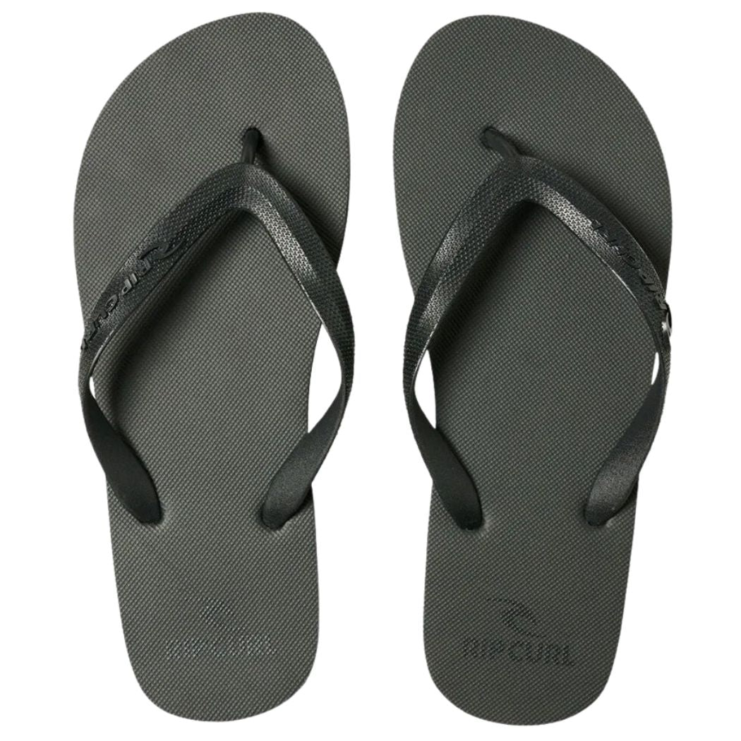 Rip Curl Brand Logo Bloom Open Toe Thongs Black