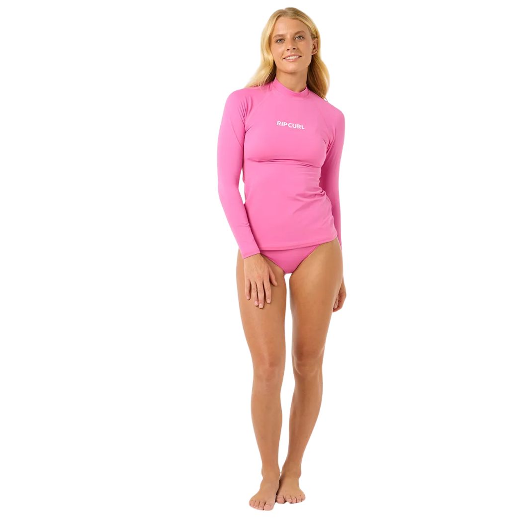 Rip Curl Classic Surf Long Sleeve UV Rash Vest Pink
