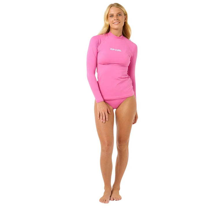 Rip Curl Classic Surf Long Sleeve UV Rash Vest Pink