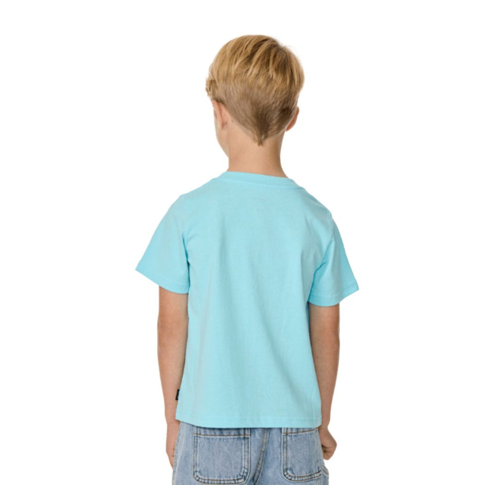 Rip Curl Cosmic Surfing Logo Tee Boy Light Blue