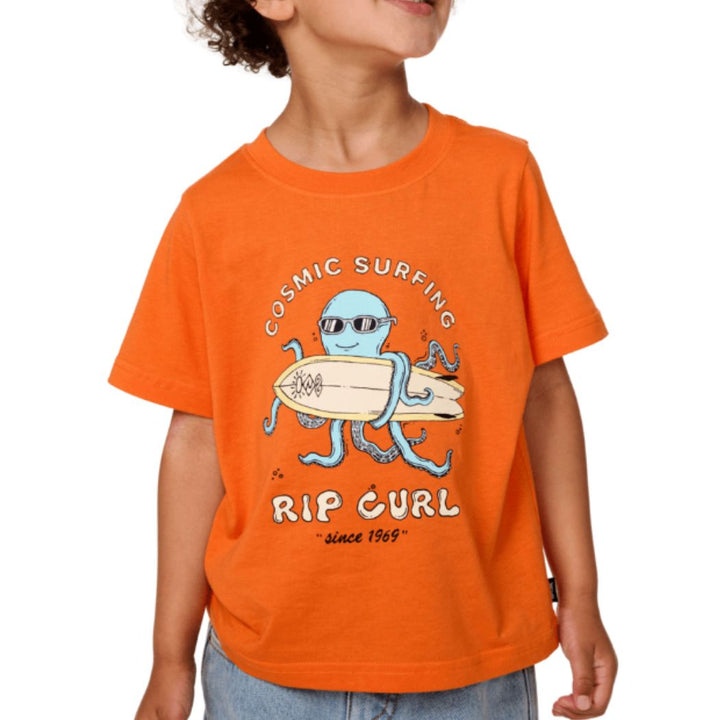 Rip Curl Cosmic Surfing Tee Boy Mandarin Orange
