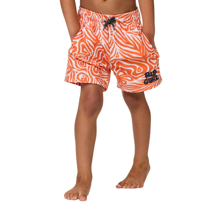 Rip Curl Cosmic Surfing Volley Boy Mandarin Orange