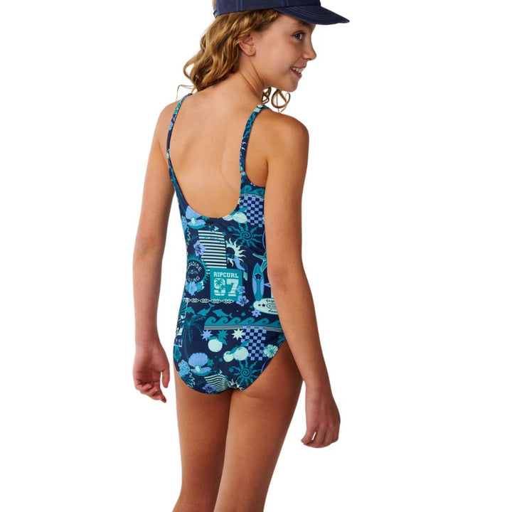 Rip Curl Girl Costa Del Sol One Piece Nautical Blue