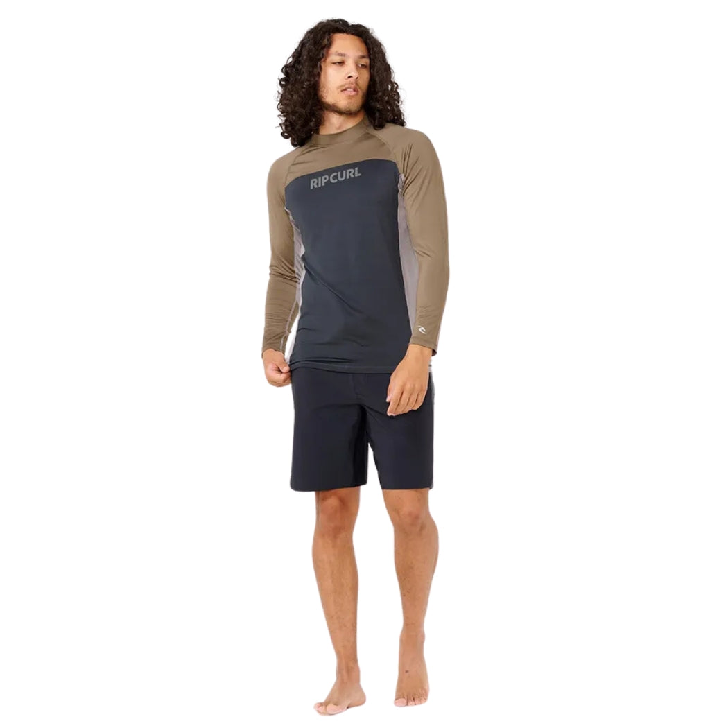 Rip Curl Drive UPF Long Sleeve Rash Shirt Rock