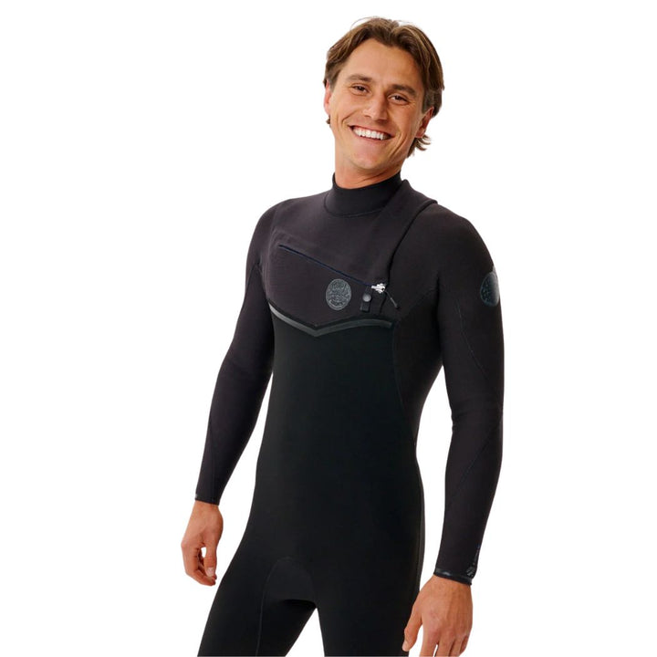 Rip Curl E Bomb 3 2 Chest Zip Steamer Black