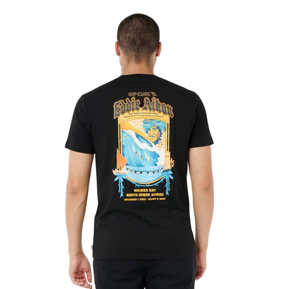 Rip Curl Eddie Would Go Poster Art Tee Black
