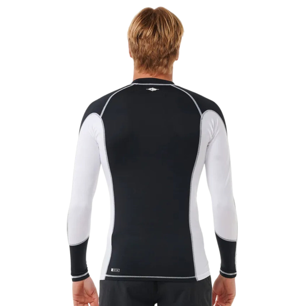 Rip Curl Fade Out UPF Perf Long Sleeve Black White 