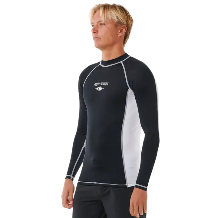 Rip Curl Fade Out UPF Perf Long Sleeve Black White 