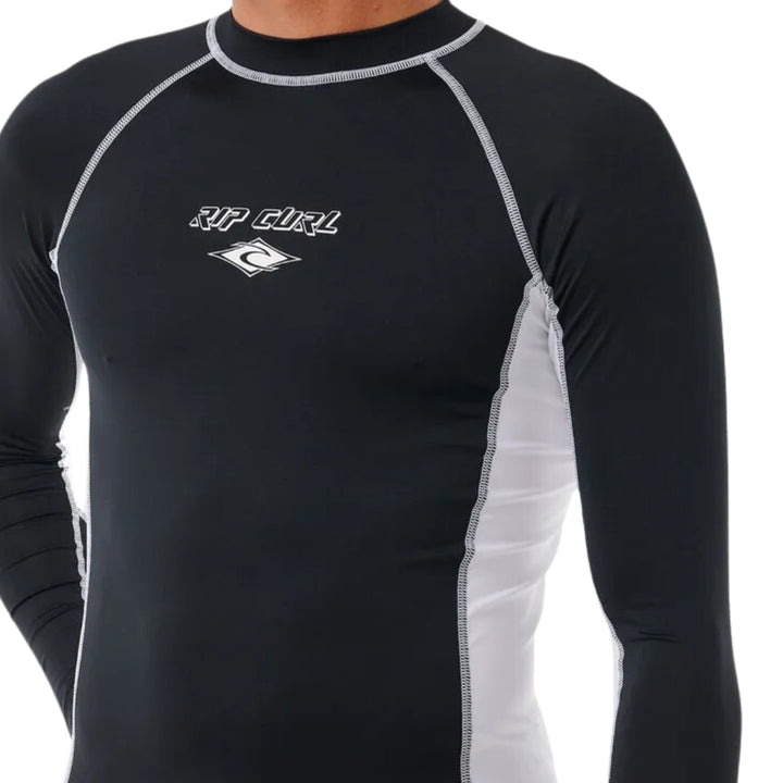 Rip Curl Fade Out UPF Perf Long Sleeve Black White 