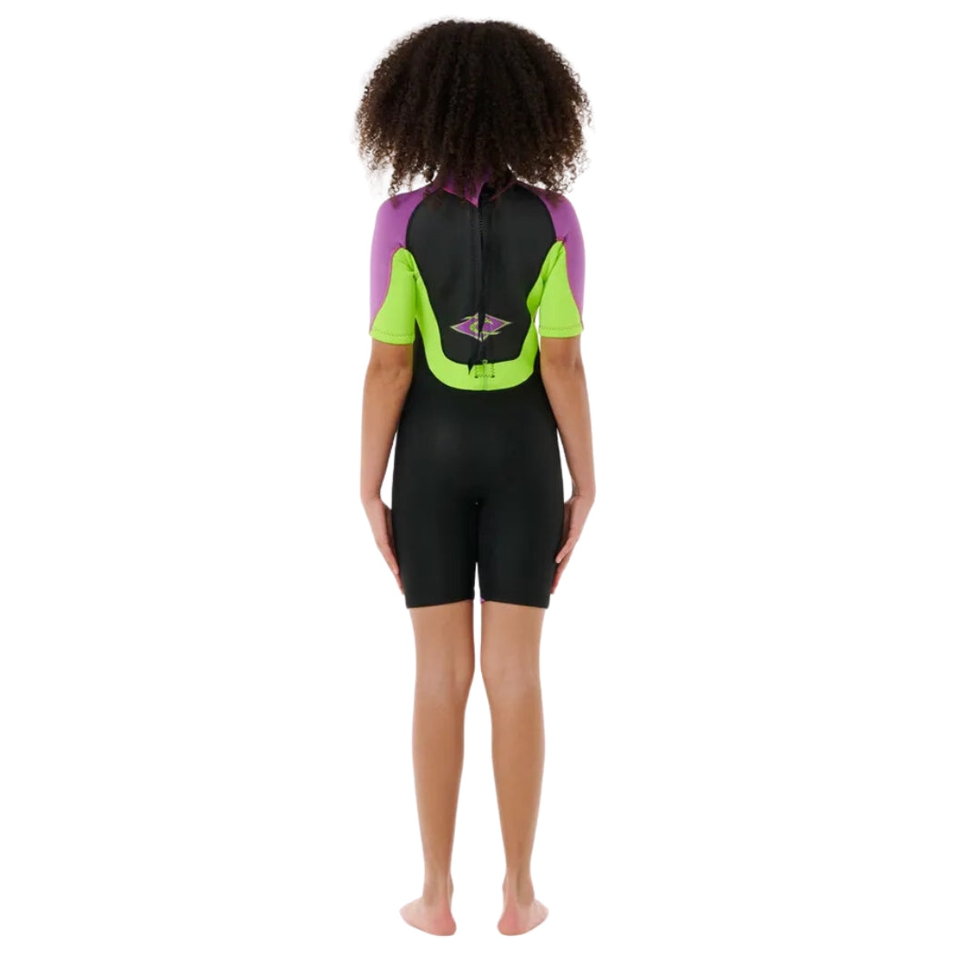 Rip Curl Girls Omega Back Zip Spring Suit Black Purple