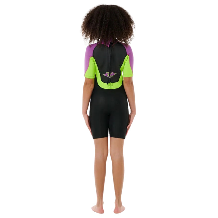 Rip Curl Girls Omega Back Zip Spring Suit Black Purple