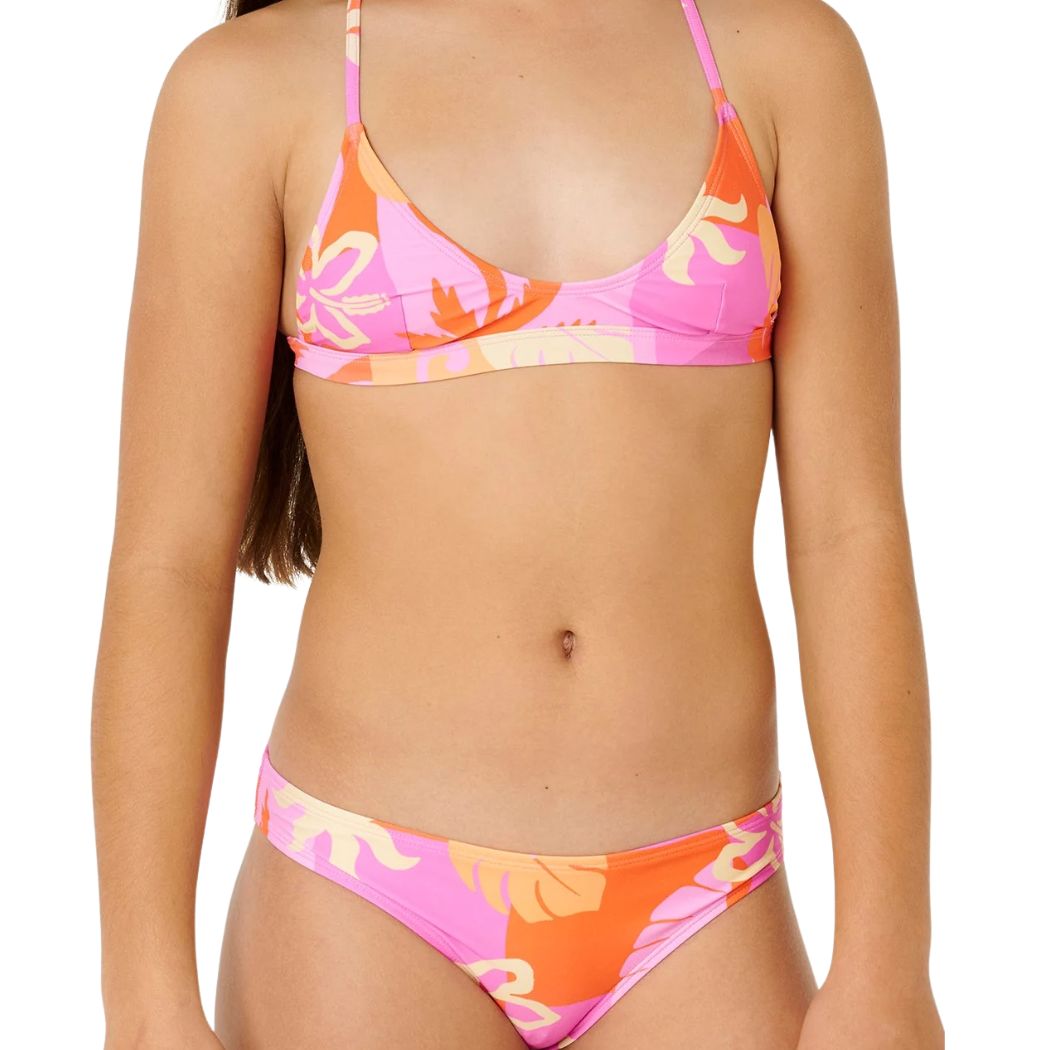 Rip Curl Girls Tropical Dawn Bikini Set Tangerine