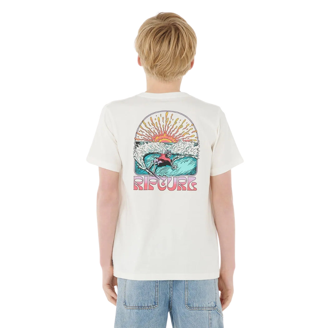 Rip Curl Grateful Shred Tee Boy Bone