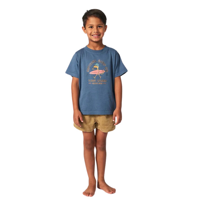 Rip Curl Grom Energy Lizard Tee Boy Vintage Navy