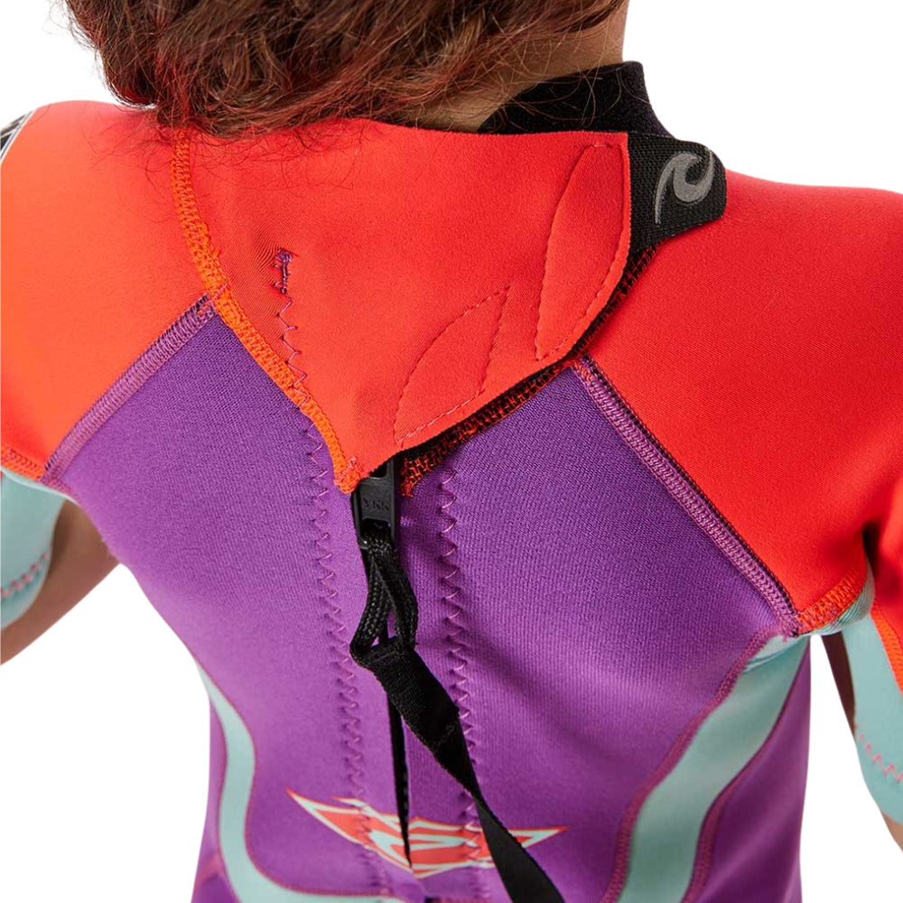 Rip Curl Groms Omega Back Zip Spring Suit Pink
