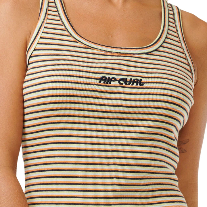 Rip Curl High Tide Stripe Rib Midi Dress Multico 