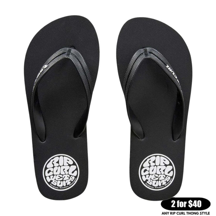 Rip Curl Icons Bloom Open Toe Boy Black White