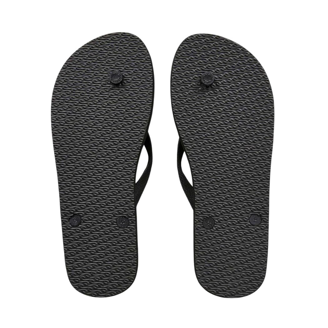 Rip Curl Icons Bloom Open Toe Thongs Black White