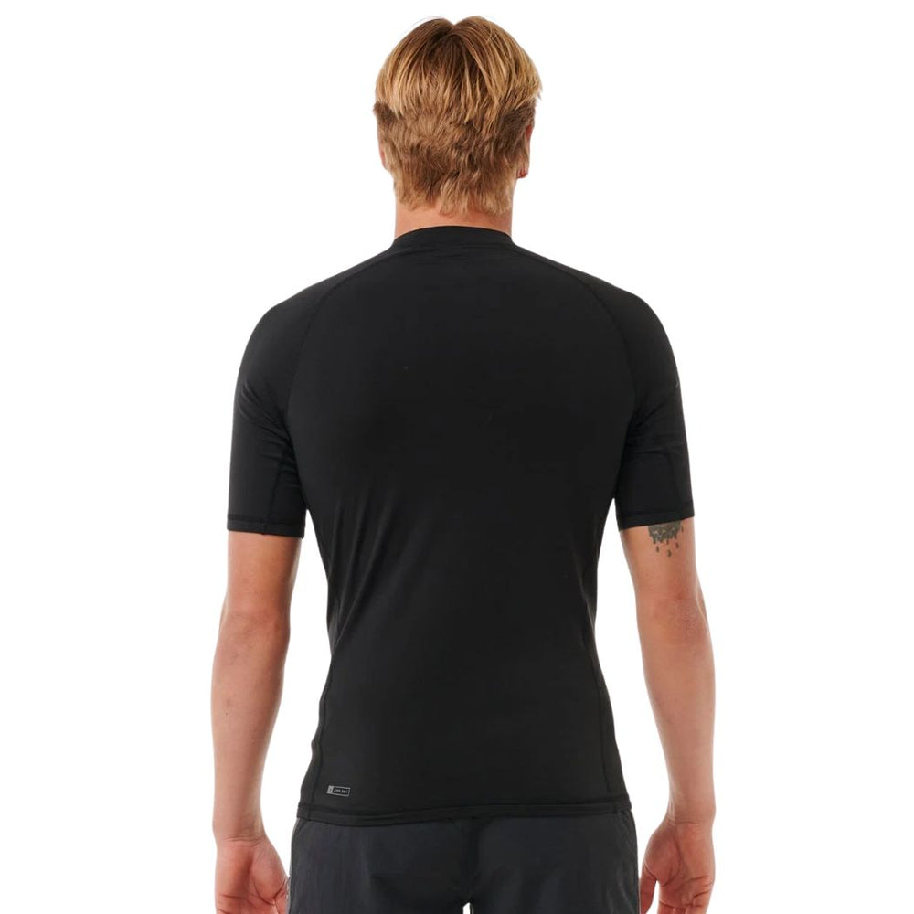 Rip Curl Icons UPF Brushed Short Sleeve Rashvest Black