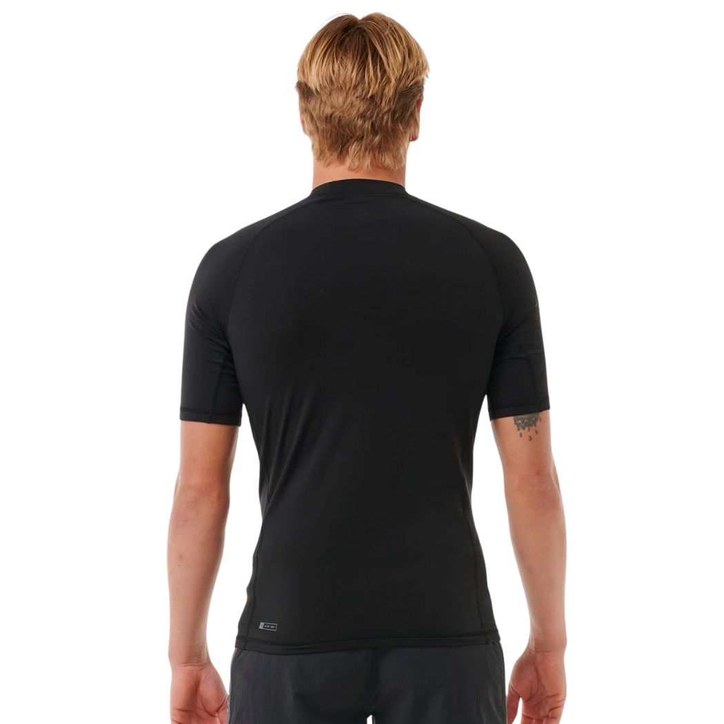 Rip Curl Icons UPF Brushed Short Sleeve Rashvest Black