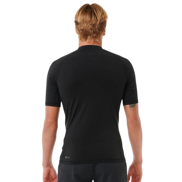 Rip Curl Icons UPF Brushed Short Sleeve Rashvest Black