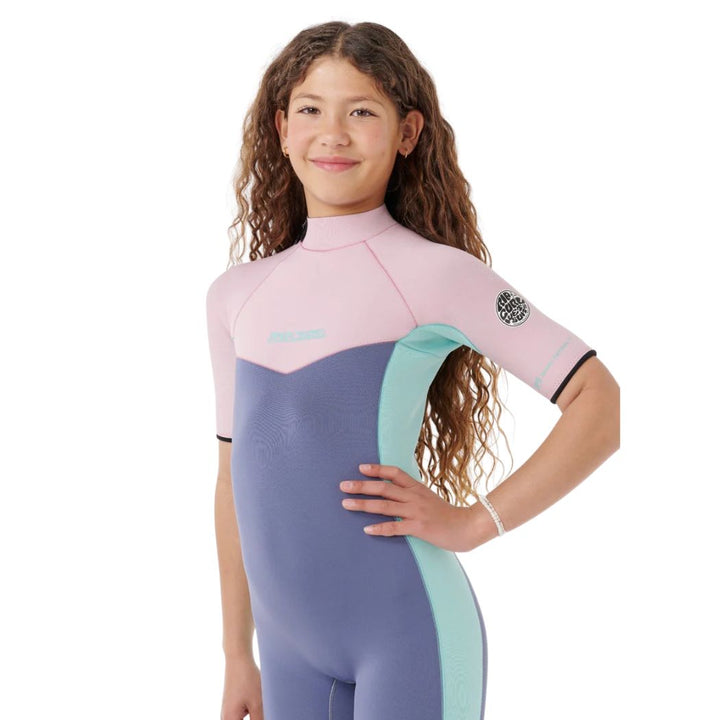 Rip Curl Kids Dawn Patrol Back Zip Springsuit Pink