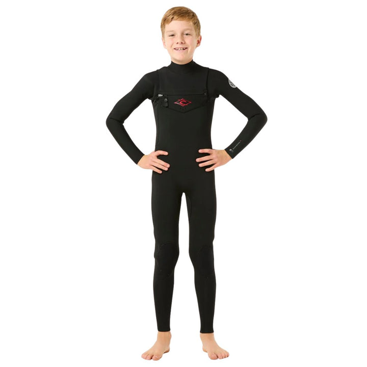 Rip Curl Kids Dawn Patrol Chest Zip  3 2 Steamer Black
