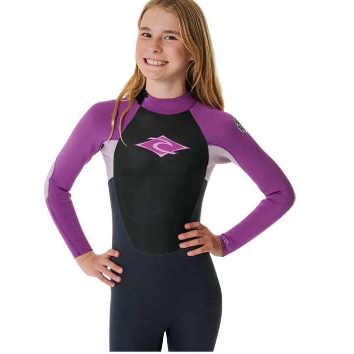 Rip Curl Kids Omega 3 2 Back Zip Steamer Purple