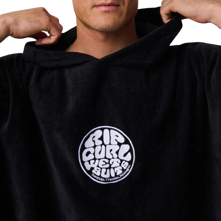 Rip Curl Logo Hooded Towel Black