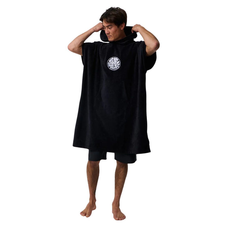 Rip Curl Logo Hooded Towel Black