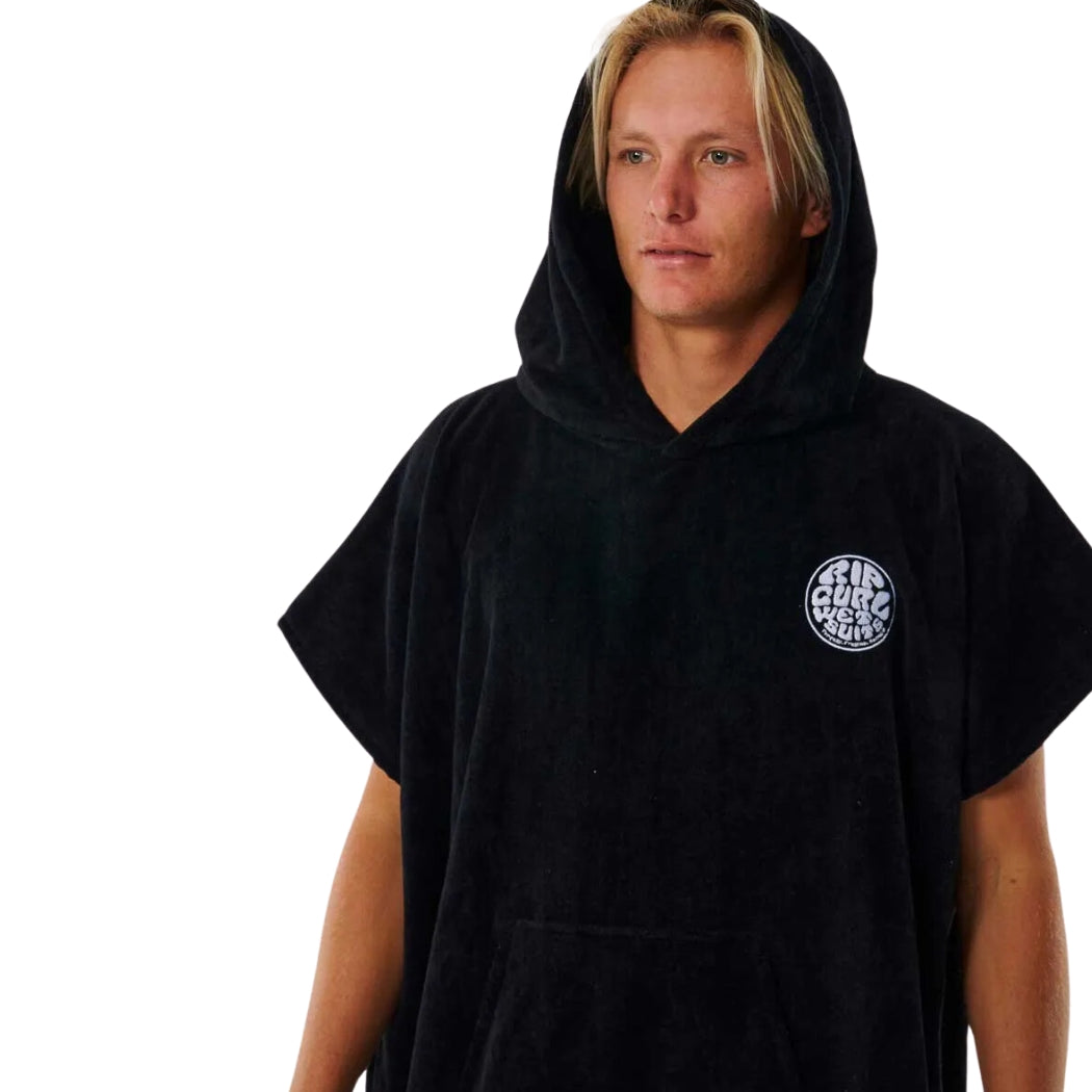 Rip Curl Logo Hooded Towel Black